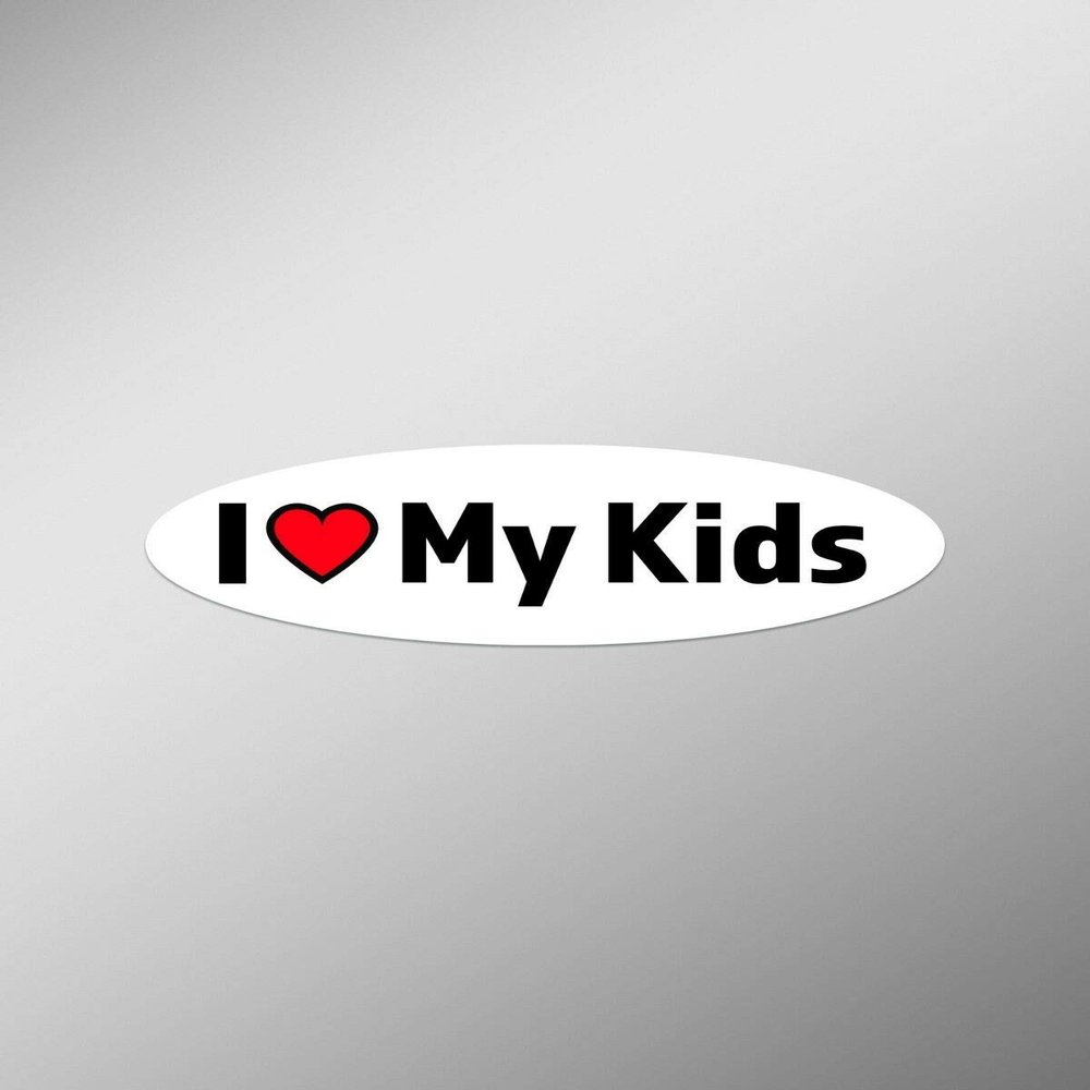 JB Print Magnet I Love My Kids Vinyl Decal Sticker Car Waterproof Car Decal Magnetic Bumper Sticker 5"