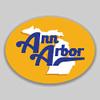 JB Print Magnet Ann Arbor Michigan Oval Vinyl City Town College University Vinyl Decal Sticker Car Waterproof Car Decal Magnetic Bumper Sticker 5" view 1