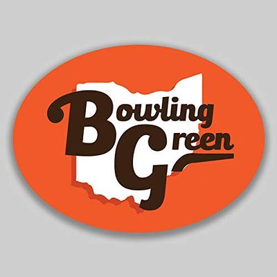JB Print Magnet Bowling Green Ohio Oval Vinyl City Town College University Vinyl Decal Sticker Car Waterproof Car Decal Magnetic Bumper Sticker 5"