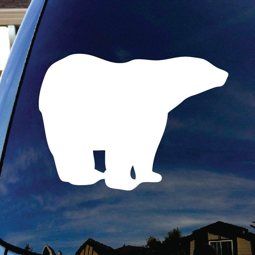 JB Print Magnet Polar Bear Car Window White Vinyl Vinyl Decal Sticker Car Waterproof Car Decal Magnetic Bumper Sticker 5"