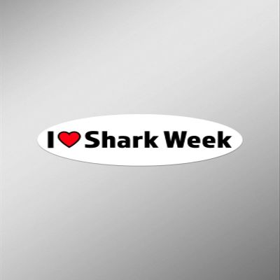 JB Print Magnet I Love Shark Week Vinyl Car Vinyl Decal Sticker Car Waterproof Car Decal Magnetic Bumper Sticker 5"