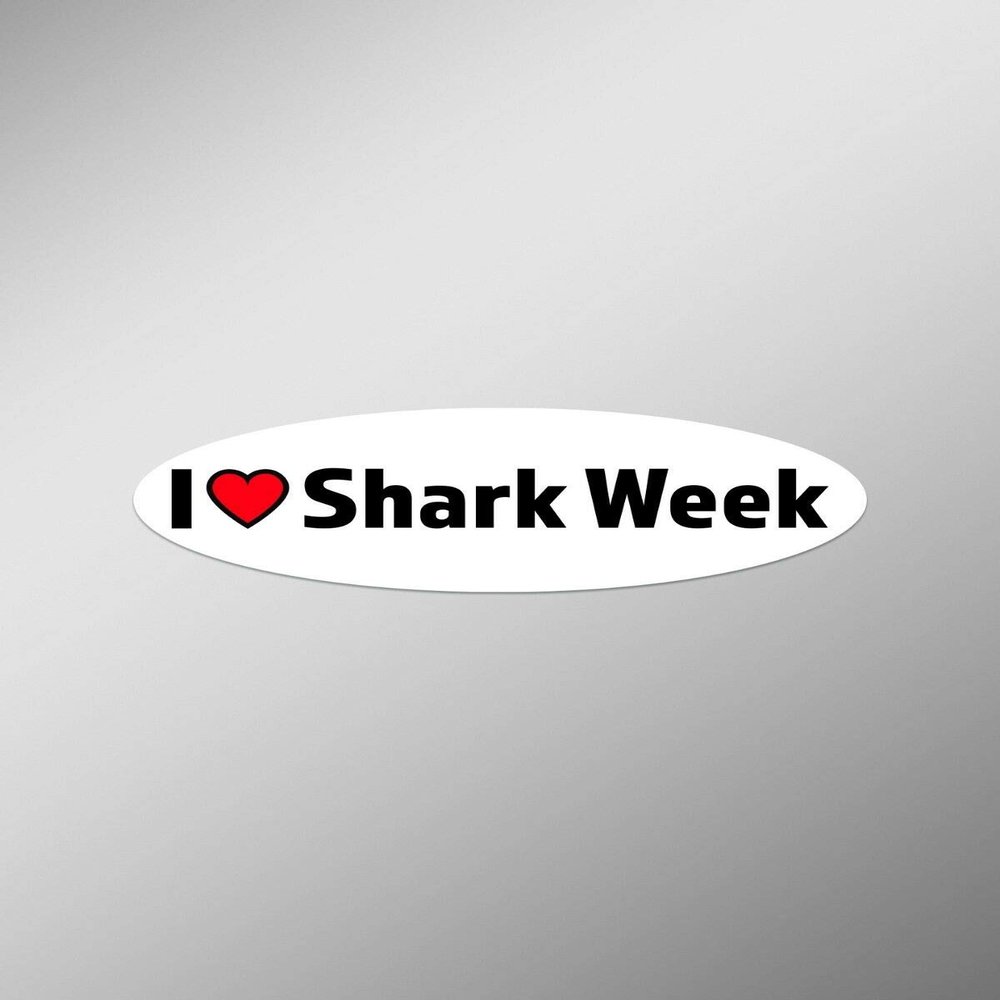 JB Print Magnet I Love Shark Week Vinyl Car Vinyl Decal Sticker Car Waterproof Car Decal Magnetic Bumper Sticker 5"