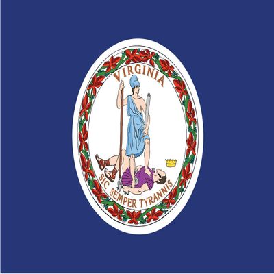 JB Print Magnet Virginia Flag Vinyl Decal Sticker Car Waterproof Car Decal Magnetic Bumper Sticker 5"