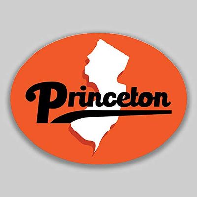JB Print Magnet Princeton New Jersey Oval Vinyl City Town College University Vinyl Decal Sticker Car Waterproof Car Decal Magnetic Bumper Sticker 5"