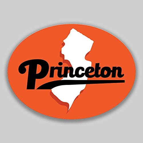 JB Print Magnet Princeton New Jersey Oval Vinyl City Town College University Vinyl Decal Sticker Car Waterproof Car Decal Magnetic Bumper Sticker 5"