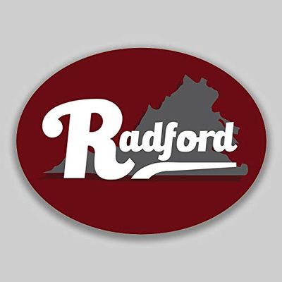 JB Print Magnet Radford Virginia Oval Vinyl City Town College University Vinyl Decal Sticker Car Waterproof Car Decal Magnetic Bumper Sticker 5"