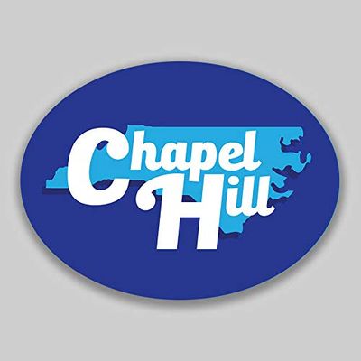 JB Print Magnet Chapel Hill North Carolina Oval Vinyl City Town College University Vinyl Decal Sticker Car Waterproof Car Decal Magnetic Bumper Sticker 5"