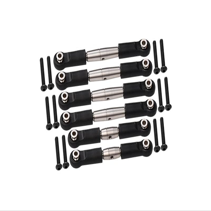 GPM For Arrma Granite 4X4 / Big Rock Crew Cab 4X4 Upgrade Parts Stainless Steel Adjustable Tie Rods - 6Pc Set