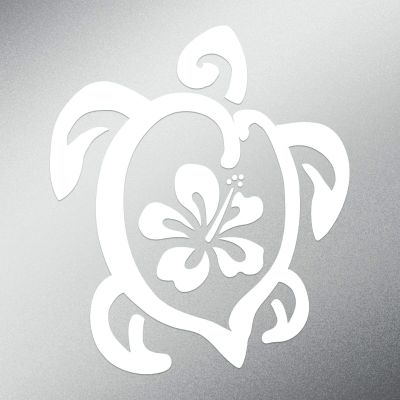 JB Print Magnet Hibiscus Turtle Vinyl Decal Sticker Car Waterproof Car Decal Magnetic Bumper Sticker 5"