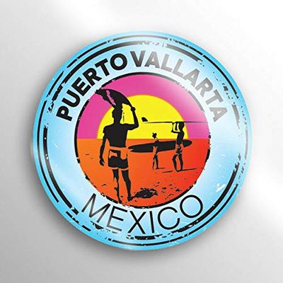 JB Print Magnet Puerto Vallarta Mexico Swim Boat Kayak Water Ski Surf Travel Vinyl Decal Sticker Car Waterproof Car Decal Magnetic Bumper Sticker 5"