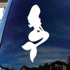 JB Print Magnet Mermaid White Vinyl Decal Sticker Car Waterproof Car Decal Magnetic Bumper Sticker 5" view 1