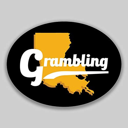 JB Print Magnet Grambling Louisiana Oval Vinyl City Town College University Vinyl Decal Sticker Car Waterproof Car Decal Magnetic Bumper Sticker 5"