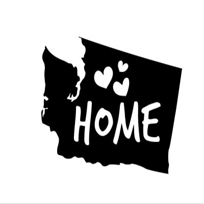 JB Print Magnet Love Washington Home Vinyl Decal Sticker Car Waterproof Car Decal Magnetic Bumper Sticker 5"