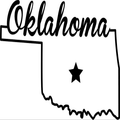 JB Print Magnet State of Oklahoma Script Vinyl Decal Sticker Car Waterproof Car Decal Magnetic Bumper Sticker 5"