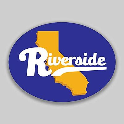 JB Print Magnet Riverside California Oval Vinyl City Town College University Vinyl Decal Sticker Car Waterproof Car Decal Magnetic Bumper Sticker 5"