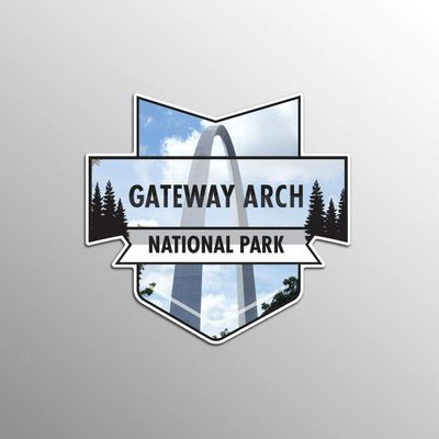 JB Print Magnet Gateway Arch National Park Vinyl Decal Sticker Car Waterproof Car Decal Magnetic Bumper Sticker 5"