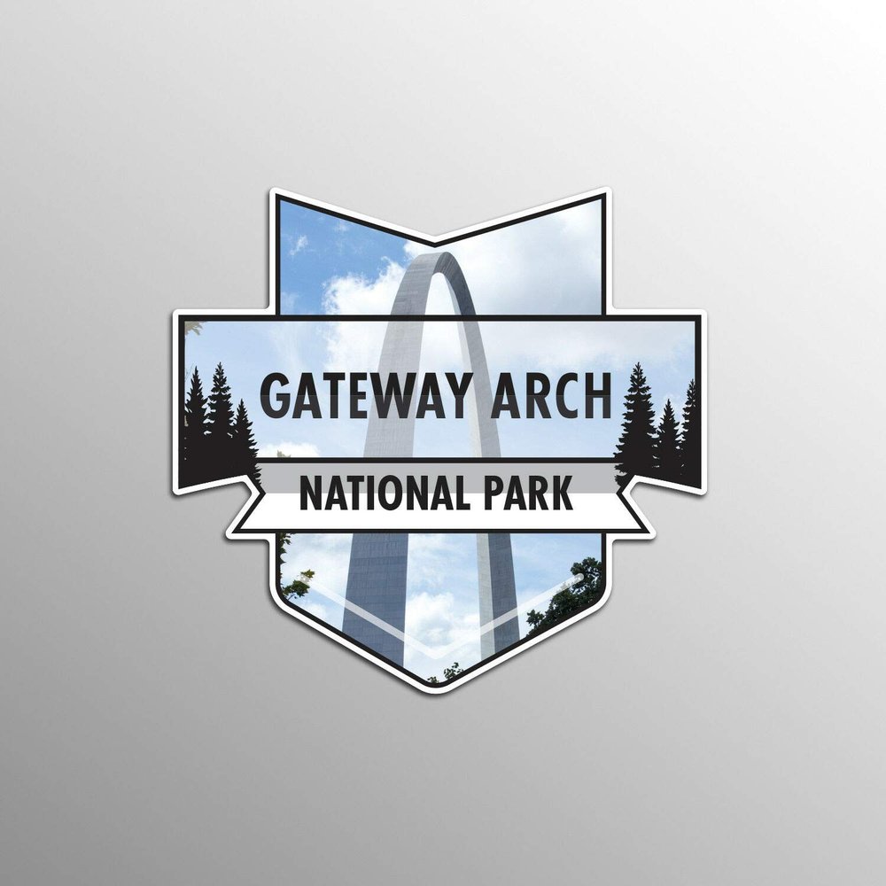 JB Print Magnet Gateway Arch National Park Vinyl Decal Sticker Car Waterproof Car Decal Magnetic Bumper Sticker 5"