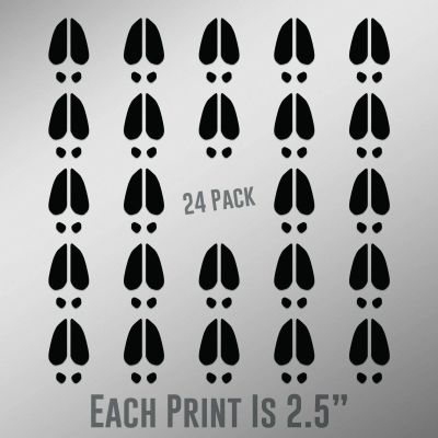 Magnet Deer Track Prints 24-Pack Vinyl Decal Sticker Car Waterproof Car Decal Magnetic Bumper Sticker 5"