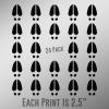 Magnet Deer Track Prints 24-Pack Vinyl Decal Sticker Car Waterproof Car Decal Magnetic Bumper Sticker 5" view 1