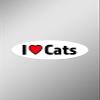 JB Print Magnet I Love Cats Vinyl Car Laptop Vinyl Decal Sticker Car Waterproof Car Decal Magnetic Bumper Sticker 5" view 1