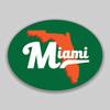 JB Print Magnet Miami Florida Green Orange Oval Vinyl City Town College University Vinyl Decal Sticker Car Waterproof Car Decal Magnetic Bumper Sticker 5" view 1