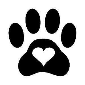 JB Print Magnet Dog Paw Heart Vinyl Decal Sticker Car Waterproof Car Decal Magnetic Bumper Sticker 5"