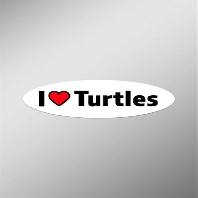 JB Print Magnet I Love Turtles Vinyl Decal Sticker Car Waterproof Car Decal Magnetic Bumper Sticker 5"