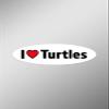 JB Print Magnet I Love Turtles Vinyl Decal Sticker Car Waterproof Car Decal Magnetic Bumper Sticker 5" view 1