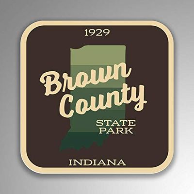 JB Print Magnet Brown County State Park Explore Wanderlust Camping Hiking Vinyl Decal Sticker Car Waterproof Car Decal Magnetic Bumper Sticker 5"