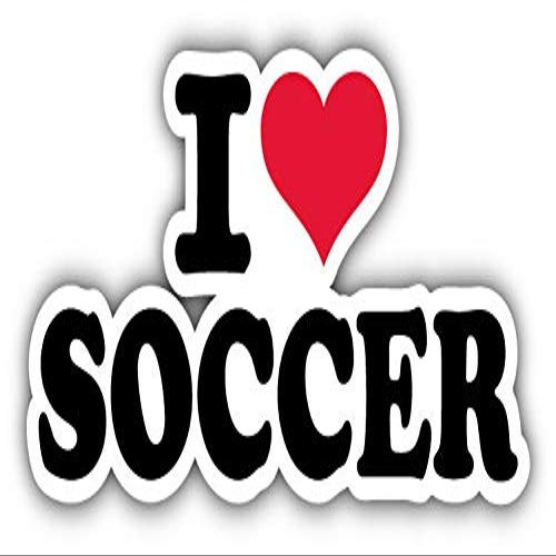 KW Vinyl Magnet I Love Soccer Truck Car Magnet Bumper Sticker Magnetic 5"