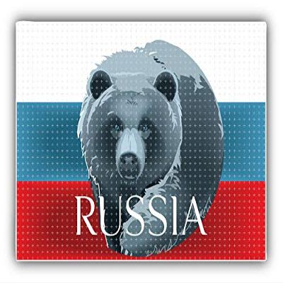 KW Vinyl Magnet Russia World Flag Bear Animal Truck Car Magnet Bumper Sticker Magnetic 5"
