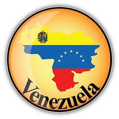 KW Vinyl Magnet Venezuela Map World Flag Travel Label Truck Car Magnet Bumper Sticker Magnetic 5"