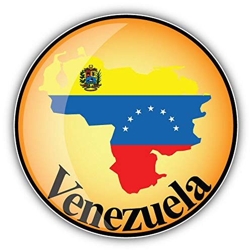 KW Vinyl Magnet Venezuela Map World Flag Travel Label Truck Car Magnet Bumper Sticker Magnetic 5"