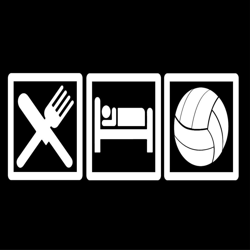JB Print Magnet Eat Sleep Volleyball Vinyl Decal Sticker Car Waterproof Car Decal Magnetic Bumper Sticker 5"