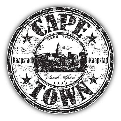 KW Vinyl Magnet Cape Town South Africa Grunge Rubber Stamp Travel Bumper Sticker