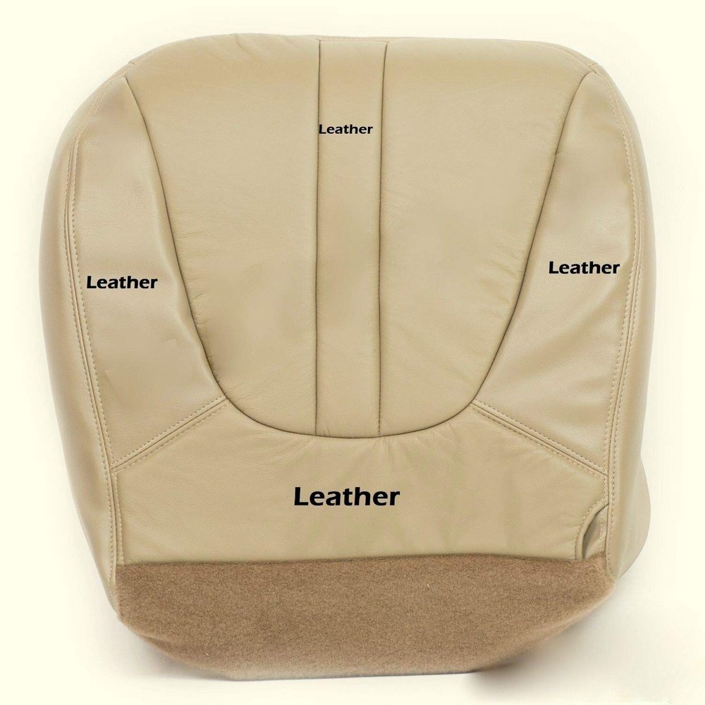 2000-2002 for for Ford Expedition Eddie Bauer Driver Bottom Leather Cushion Cover Tan