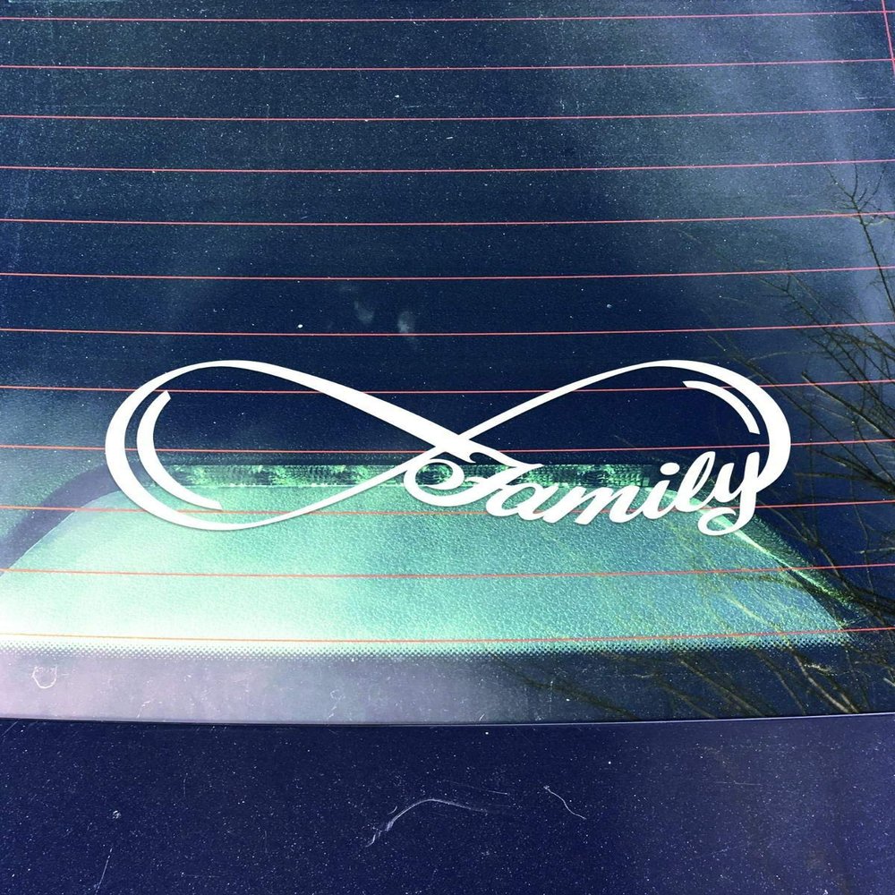 JB Print Magnet Family Infinity Vinyl Decal Sticker Car Waterproof Car Decal Magnetic Bumper Sticker 5"