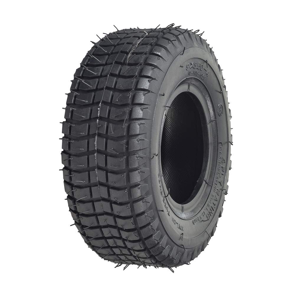 AlveyTech 9x3.50-4 (9" x 3-1/2") Pneumatic Scooter Tire - Fits 3-1/2" to 4" Rims - Wear-Resistant & Shock-Absorbant
