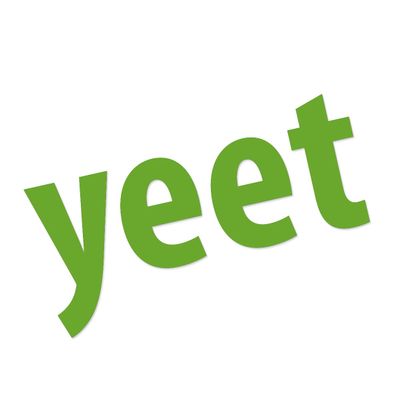 Applicable Pun Yeet Meme - Vinyl Decal for Outdoor Use on Cars, ATV, Boats, Windows and More - Lime Green 7 inch