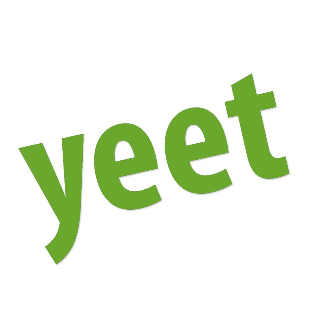 Applicable Pun Yeet Meme - Vinyl Decal for Outdoor Use on Cars, ATV, Boats, Windows and More - Lime Green 7 inch