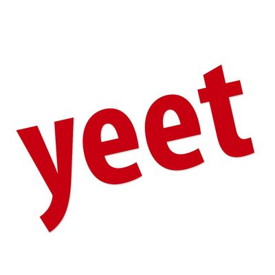 Applicable Pun Yeet Meme - Vinyl Decal for Outdoor Use on Cars, ATV, Boats, Windows and More - Red 11 inch