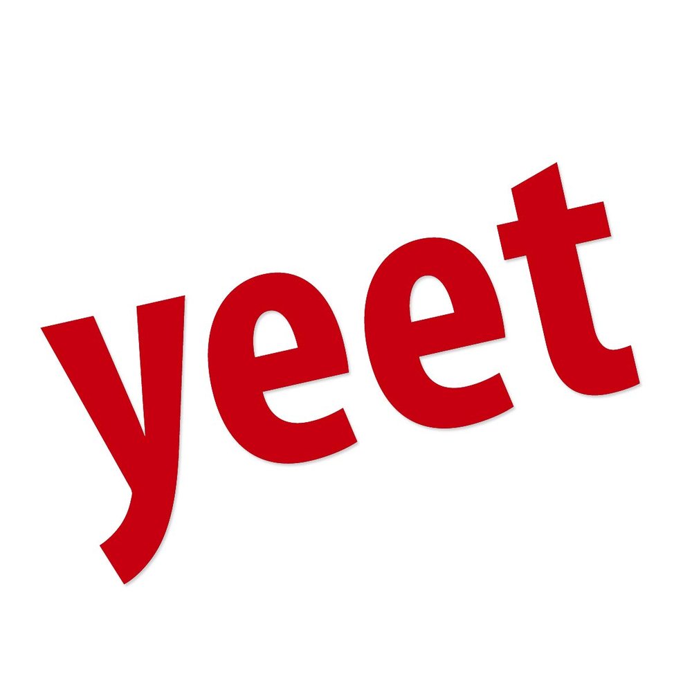 Applicable Pun Yeet Meme - Vinyl Decal for Outdoor Use on Cars, ATV, Boats, Windows and More - Red 11 inch