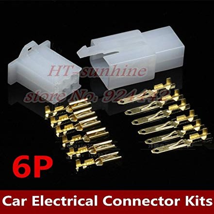 Connectors 20Sets 6P 2.8mm Terminal Automotive Motor Bicycle Motorcycle Connector auto car Terminal Connector - (Cable Length: Other)