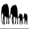 Purple | Elephant Family 14w x 3h inches Vinyl Decal | Family of 4 Kids Parents Mom Dad Children | Die Cut Sticker view 2