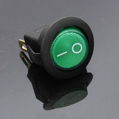 20PCS Green Car Auto Boat 12V 16A ON/Off Toggle SPST Round Button Rocker Switch