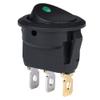 5PCS Green Light 3 PIN LED Dot Light 12V Car Auto Boat Round Rocker ON/Off Toggle Switches view 2