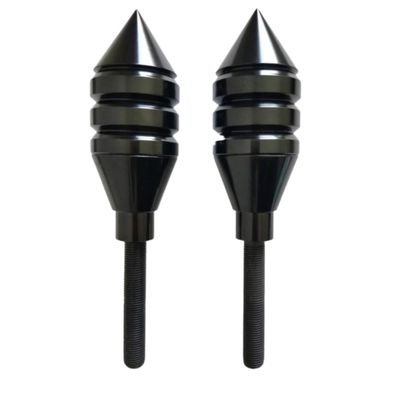 Sixty61 Spiked Black Frame Sliders Compatible with GSXR 600 750 1000, Includes Mounting Kit, Suzuki GSXR600 GSXR750 GSXR1000