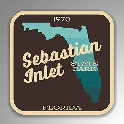JB Print Magnet Sebastian Inlet State Park Explore Wanderlust Camping Hiking Vinyl Decal Sticker Car Waterproof Car Decal Magnetic Bumper Sticker 5"