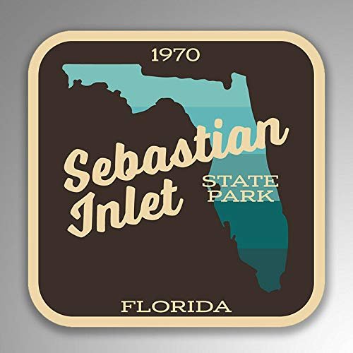 JB Print Magnet Sebastian Inlet State Park Explore Wanderlust Camping Hiking Vinyl Decal Sticker Car Waterproof Car Decal Magnetic Bumper Sticker 5"