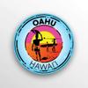 JB Print Magnet Oahu Hawai'i Swim Boat Kayak Water Ski Surf Travel Vinyl Decal Sticker Car Waterproof Car Decal Magnetic Bumper Sticker 5" view 1